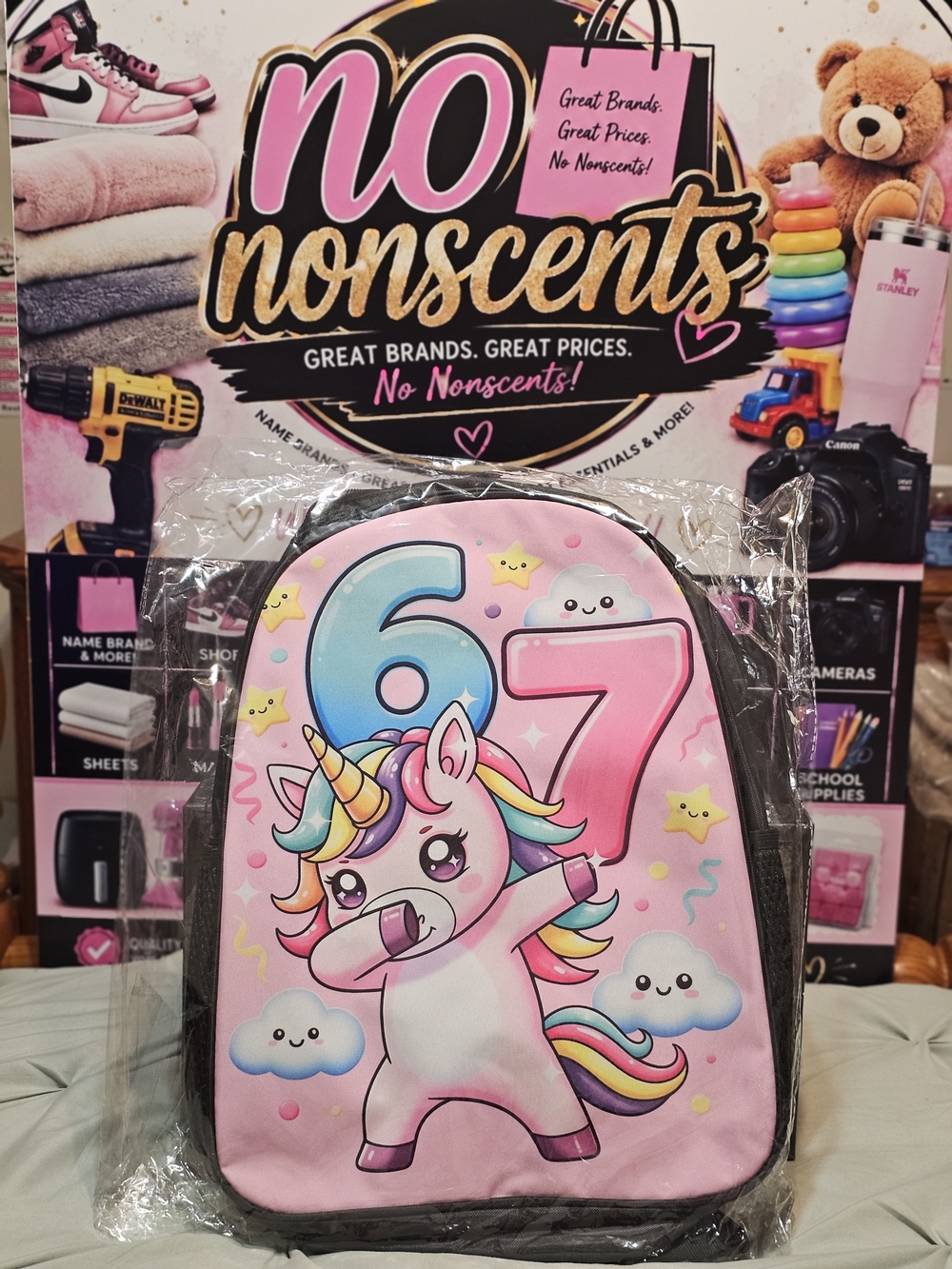 Kids Unicorn 6-7 Birthday Backpack - Pink